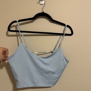 Open back rhinestone tank